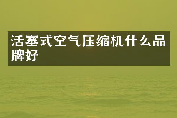 活塞式空氣壓縮機(jī)什么品牌好