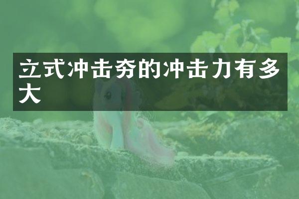 立式?jīng)_擊夯的沖擊力有多大