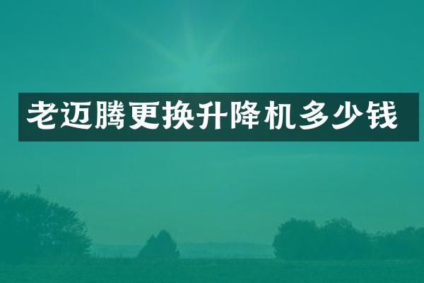 老邁騰更換升降機(jī)多少錢