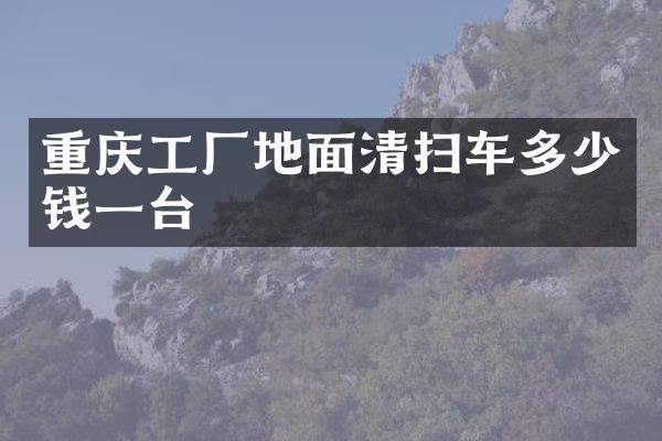 重慶工廠地面清掃車多少錢一臺