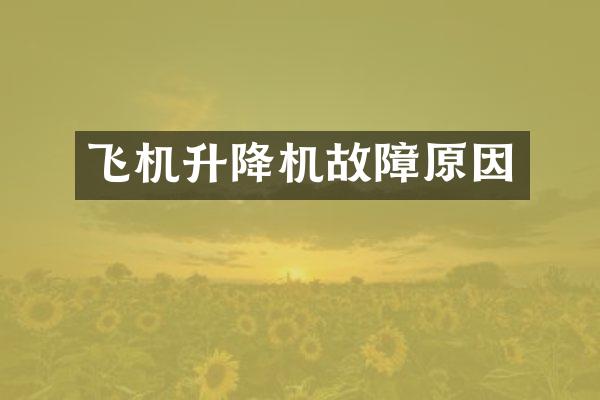 飛機(jī)升降機(jī)故障原因