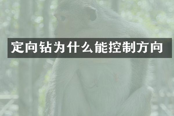 定向鉆為什么能控制方向