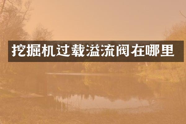 挖掘機(jī)過(guò)載溢流閥在哪里