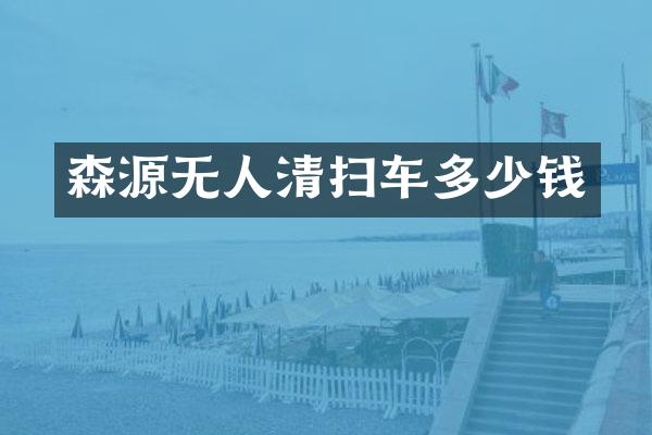 森源無人清掃車多少錢