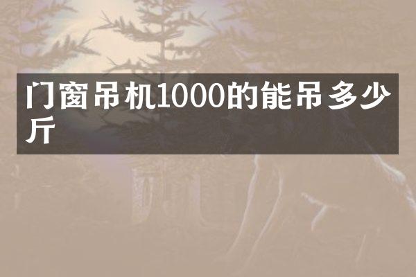 門窗吊機(jī)1000的能吊多少公斤