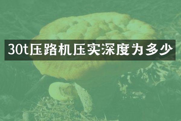 30t壓路機(jī)壓實(shí)深度為多少
