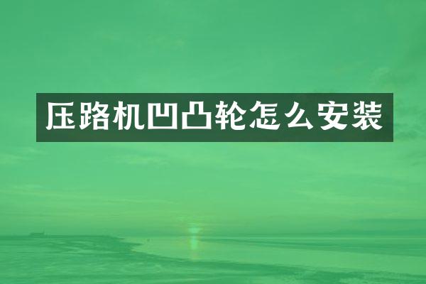 壓路機凹凸輪怎么安裝