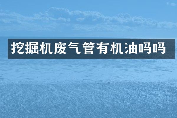 挖掘機(jī)廢氣管有機(jī)油嗎嗎