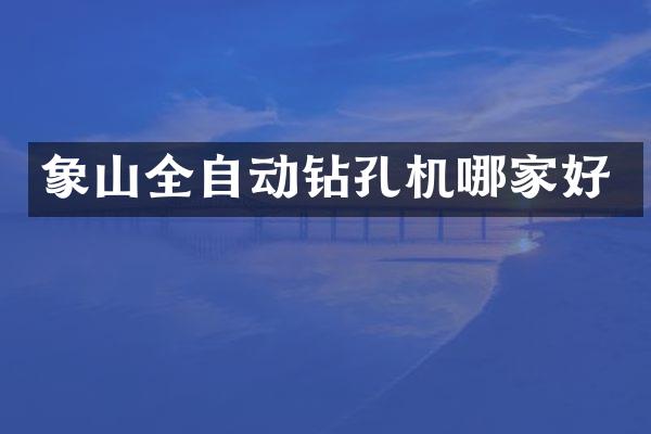 象山全自动钻孔机哪家好