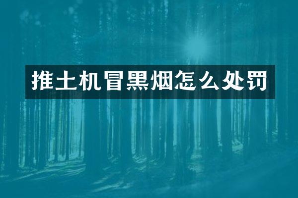 推土机冒黑烟怎么处罚
