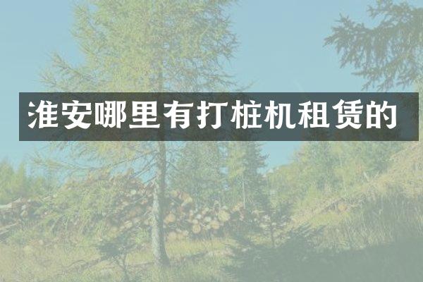 淮安哪里有打樁機租賃的