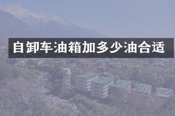 自卸車油箱加多少油合適