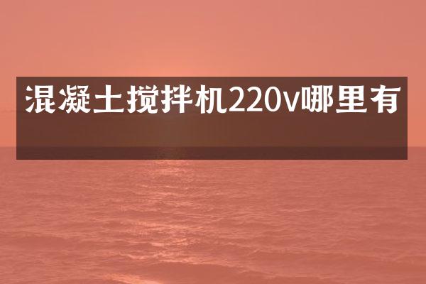 混凝土攪拌機(jī)220v哪里有賣
