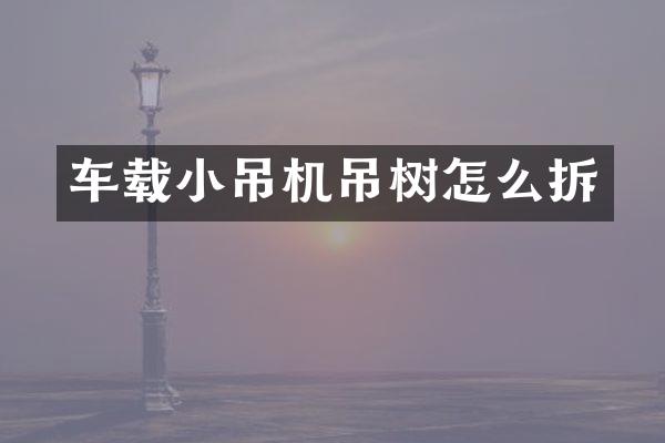 車(chē)載小吊機(jī)吊樹(shù)怎么拆