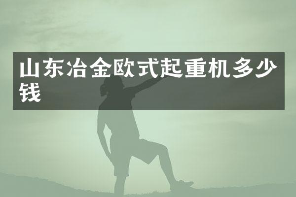 山東冶金歐式起重機多少錢