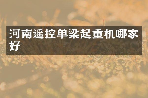 河控單梁起重機(jī)哪家好