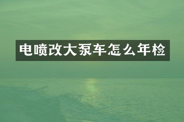電噴改大泵車(chē)怎么年檢