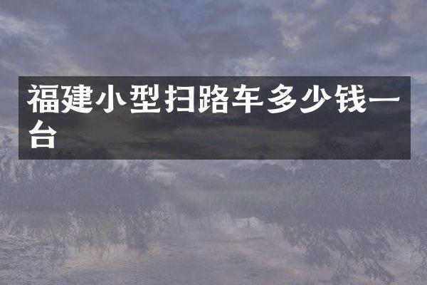 福建小型掃路車(chē)多少錢(qián)一臺(tái)