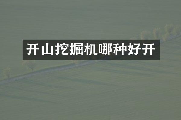 開山挖掘機哪種好開