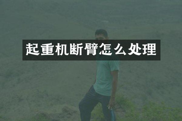 起重機(jī)斷臂怎么處理