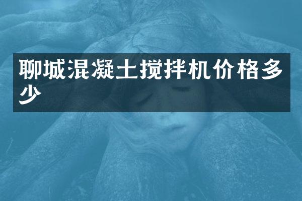 聊城混凝土攪拌機價格多少