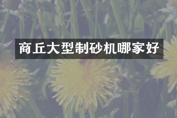 商丘大型制砂機(jī)哪家好