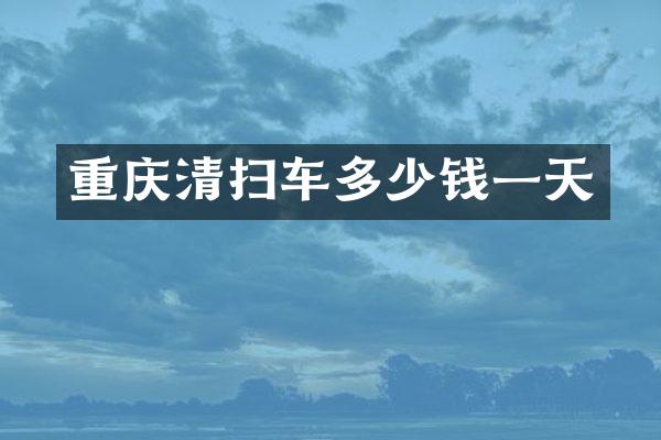 重慶清掃車多少錢一天