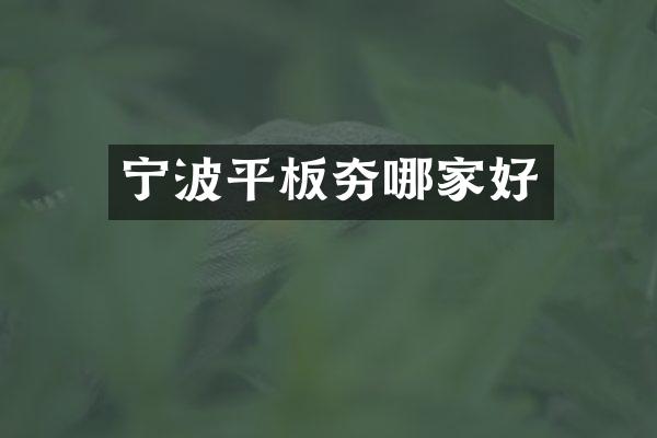 寧波平板夯哪家好