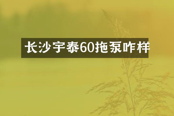 長(zhǎng)沙宇泰60拖泵咋樣