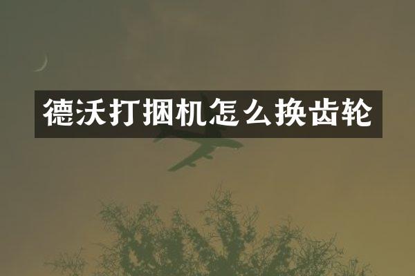 德沃打捆機(jī)怎么換齒輪