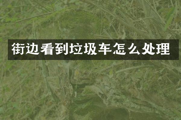 街邊看到垃圾車怎么處理