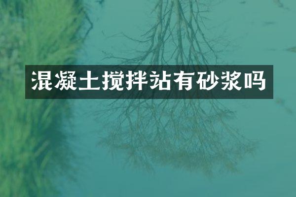 混凝土攪拌站有砂漿嗎