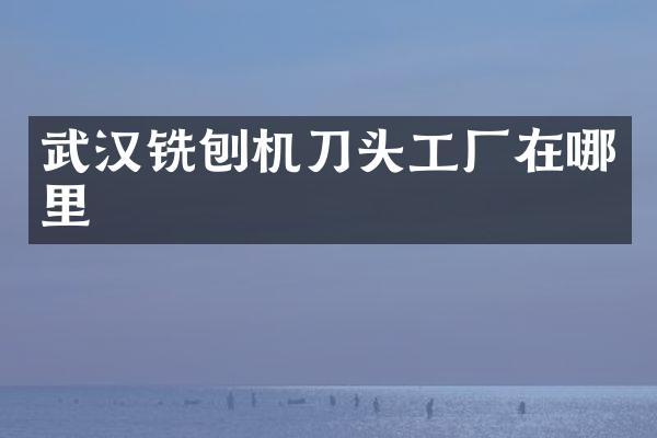 武漢銑刨機(jī)刀頭工廠在哪里