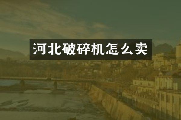 河北破碎機怎么賣