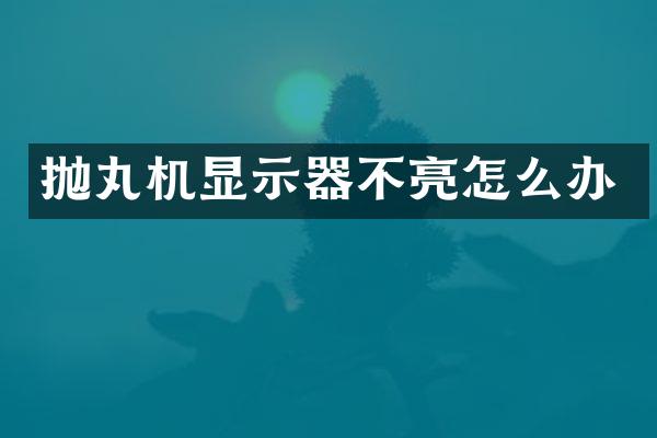 拋丸機(jī)顯示器不亮怎么辦