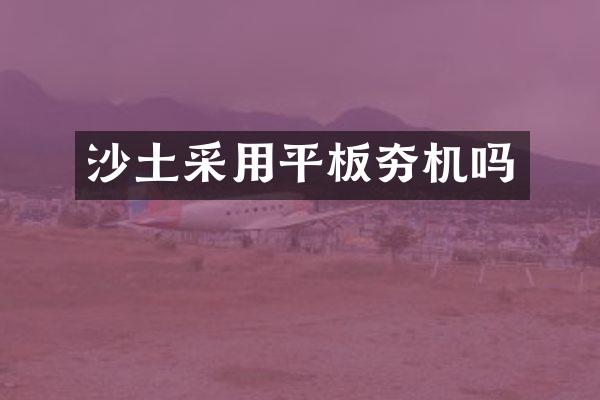 沙土采用平板夯機(jī)嗎