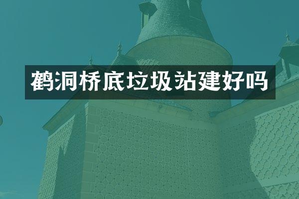 鶴洞橋底垃圾站建好嗎