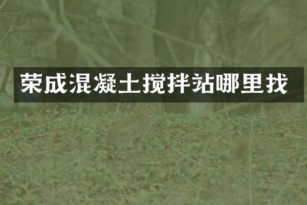 榮成混凝土攪拌站哪里找