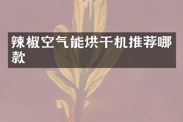 辣椒空氣能烘干機推薦哪款