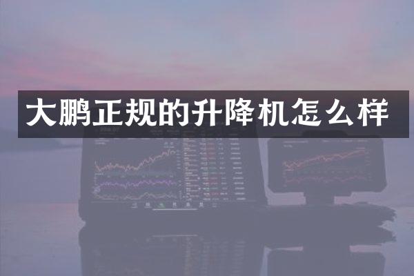 大鵬正規(guī)的升降機(jī)怎么樣