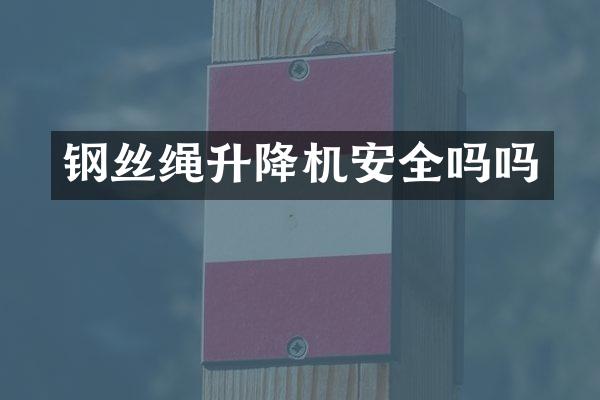 鋼絲繩升降機安全嗎嗎