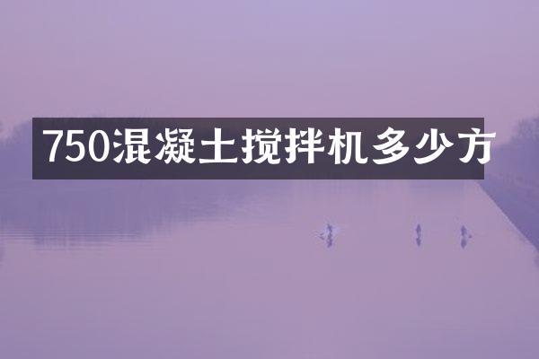 750混凝土攪拌機多少方