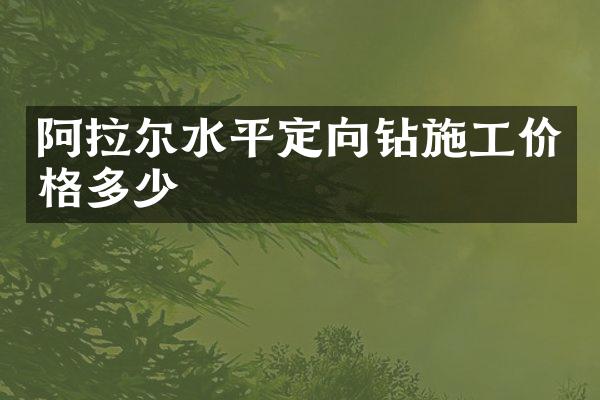 阿拉爾水平定向鉆施工價格多少