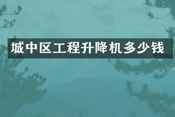 城中區(qū)工程升降機多少錢