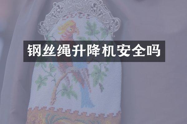 鋼絲繩升降機(jī)安全嗎