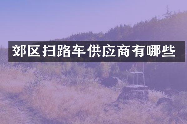 郊區(qū)掃路車供應(yīng)商有哪些