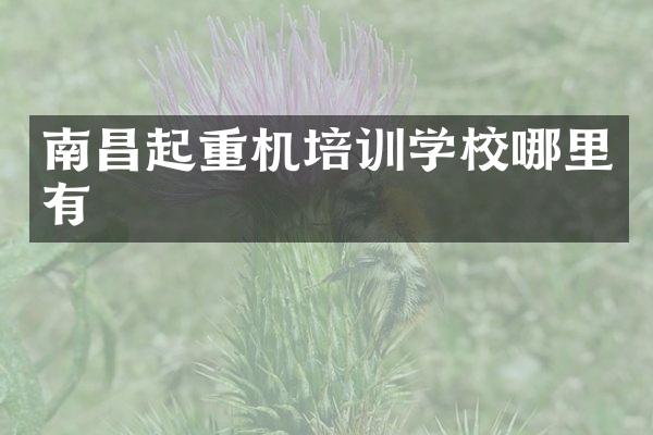 南昌起重機培訓(xùn)學(xué)校哪里有