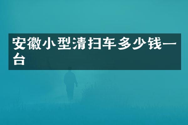 安徽小型清掃車多少錢一臺(tái)