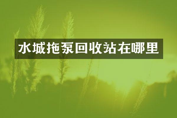 水城拖泵回收站在哪里