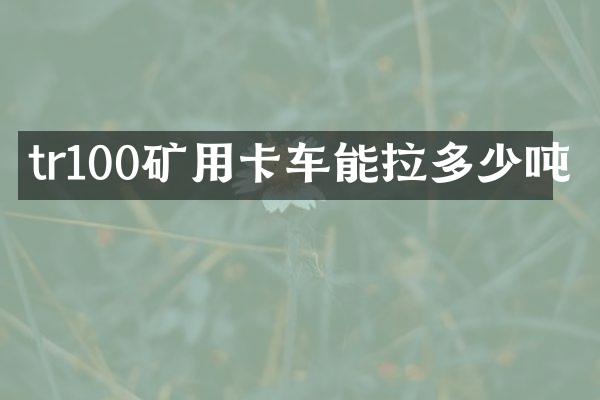 tr100礦用卡車能拉多少噸